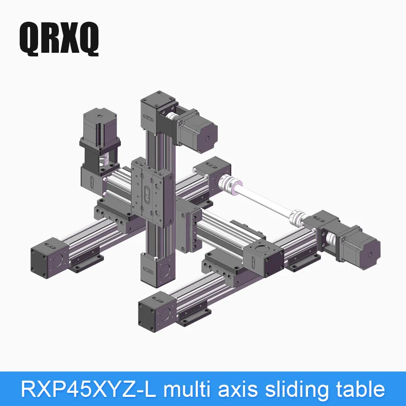High quality gantry robot precision positioning module three axis sliding table XYZ linear module Z axis 100mm