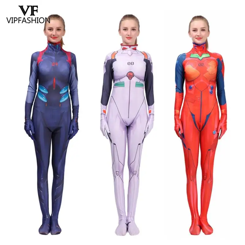 VIP модные Аска Лэнгли сорью (Evangelion аниме костюм Ayanami Rei напечатали комикс Косплей