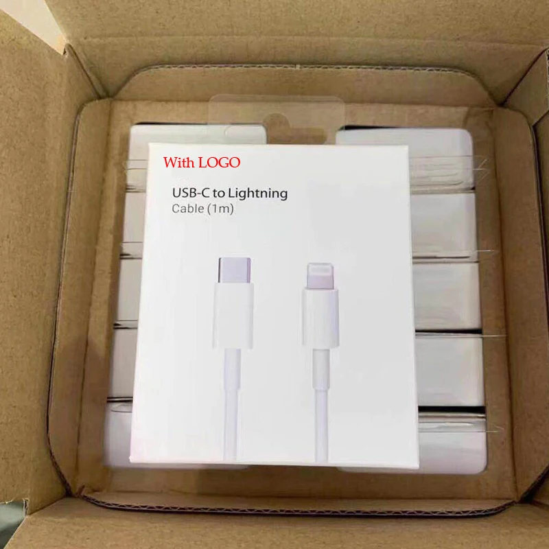 100% Original For Apple USB-C to Lightning Cable 1m For Apple Lightning Cable 18W Fast Charger For iPhone 6/7/8/X/11/12 Pro Max