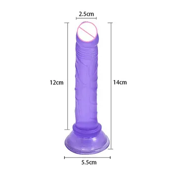 Realistic Dildo Anal Masturbator Sex Toys For Couples Crystal Jelly Dildo Suction Cup Penis Thrusting Dildo Phalos For Women Hot 5
