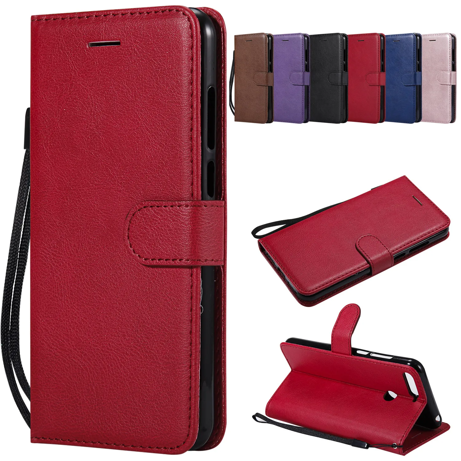 

Leather Case For Huawei Y5 Y6 II Y7 pro Y9 Prime 2018 2019 Wallet Flip Case For Honor 10i 10 9 8 Lite 8A 8C 8X 8S Cover