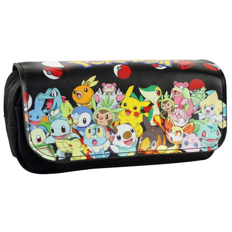 

Gift Anime Pikachu Pokemon Raichu Blastoise Children Teenager Student Pencil Case Box Pen Bag Cosmetic Makeup Change Purse Bag