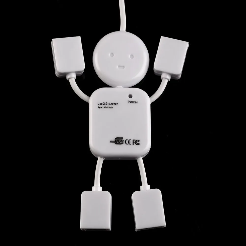 Новые гуманоид 4 Порты и разъёмы концентратор с высоким уровнем Скорость USB 2,0 сплиттера для портативных ПК