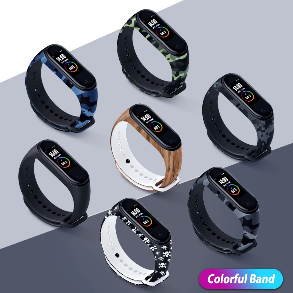 Камуфляж mi band 4 3 ремешок силиконовый браслет для Xiaomi band 4 mi Band4 NFC mi-Band4 умный Браслет замена для mi-Band-4