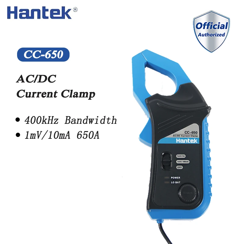 Hantek CC-650 AC/DC токовые клещи Электрический измеритель-преобразователь с BNC Тип