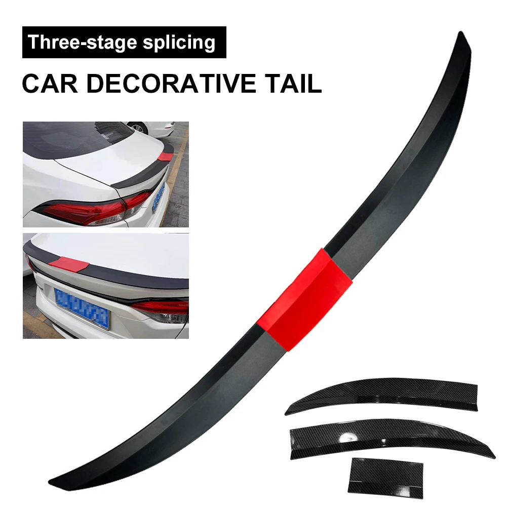 

Universal Car Trunk Spoiler Wing Adjustable Tail Spoiler Lip Carbon Fiber Adhesive Anti-Aging Car Styling Exterior Decoration