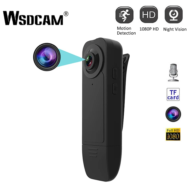 Cámara grabadora de 1080P con visión nocturna, detección de movimiento, pequeña cámara de seguridad para el hogar, videocámara exterior, nueva|Mini videocámaras| - AliExpress