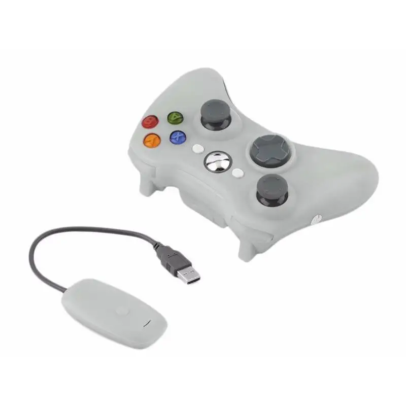 2,4G беспроводной геймпад для Xbox 360 консоль контроллер приемник контроллер для microsoft Xbox 360 игровой джойстик для PC win7/8/10 - Цвет: white