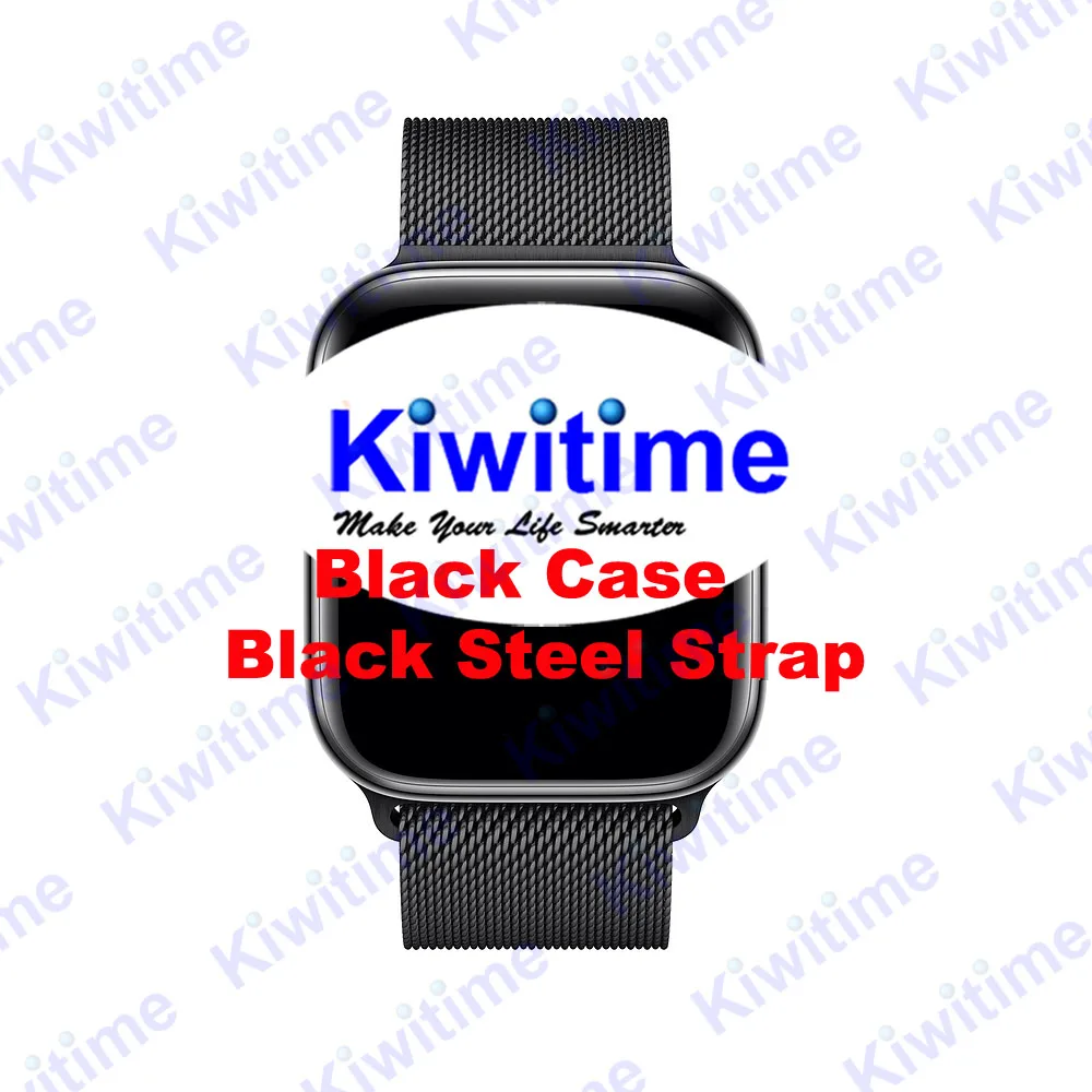KIWITIME часы 5 IWO 12 Bluetooth Смарт часы 1:1 Смарт часы 40 мм 44 мм чехол для Apple iOS Android телефон сердечного ритма PK IWO 11 Pro - Цвет: Black Milan only