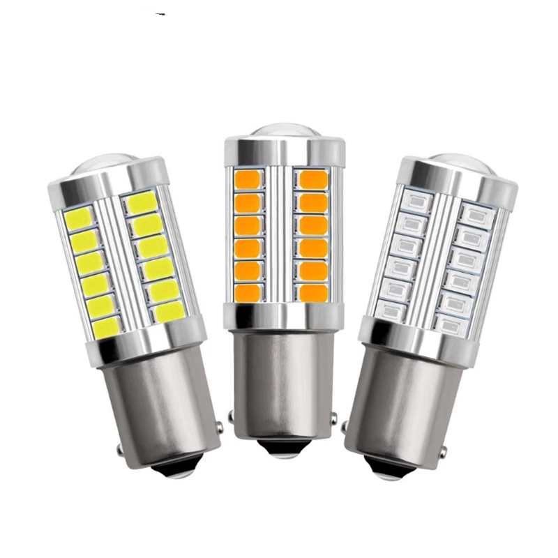 4 шт. 1156 1157 7440 7443 P21W BA15S 33 SMD 5630 5730 светодиодный Автомобильная резервная светильник s двигатель тормозные лампы дневного светильник белого цвета