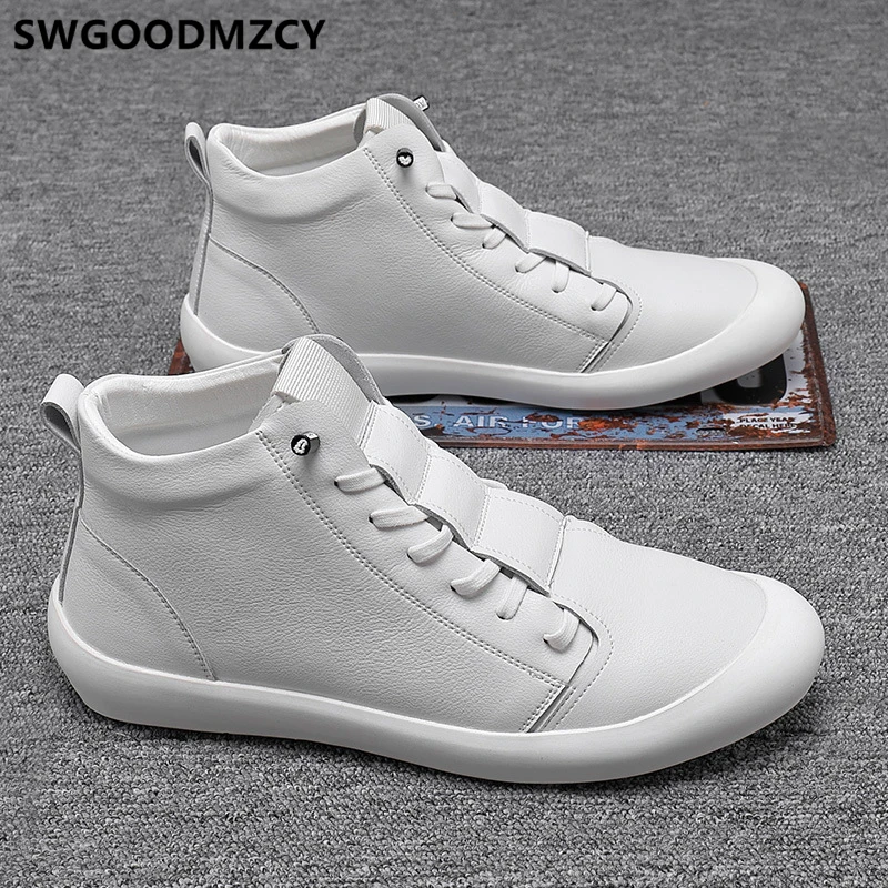 Ботильоны; мужские ботинки из натуральной кожи; мужские зимние кроссовки; белые мужские ботинки; Повседневная модная дизайнерская обувь для мужчин; высокое качество; buty