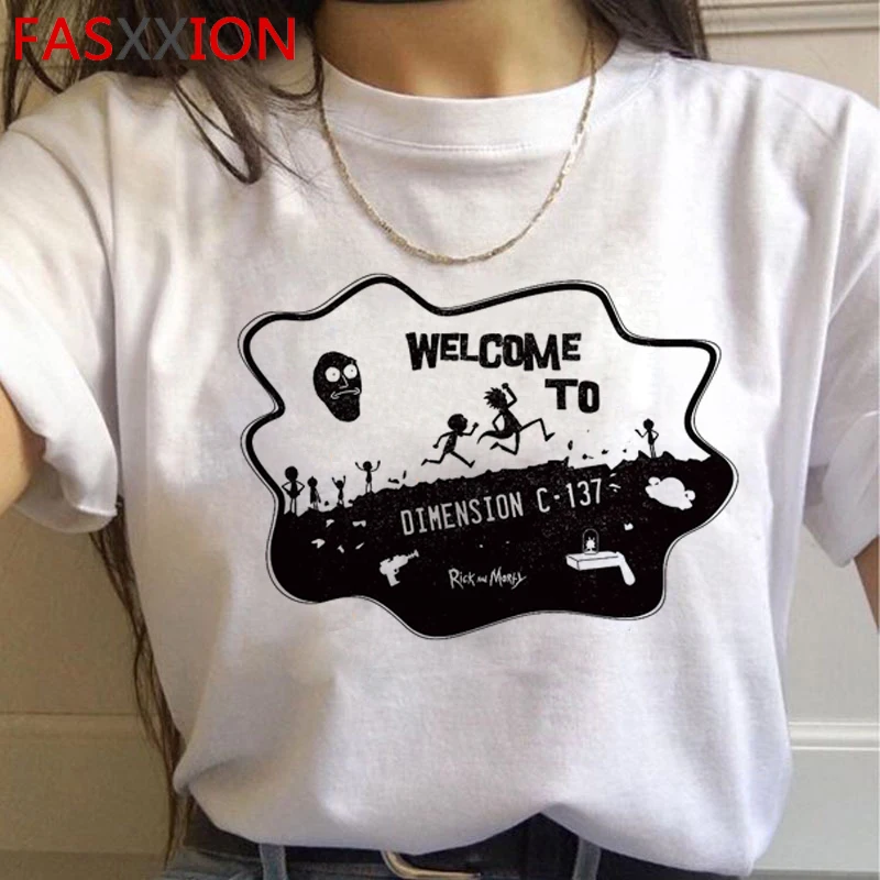 Rick and Morty Funny Cartoon Harajuku T Shirts Women Ricky N Morty Ullzang T-shirts Grunge 90s Tshirts Aesthetic Top Tees Female