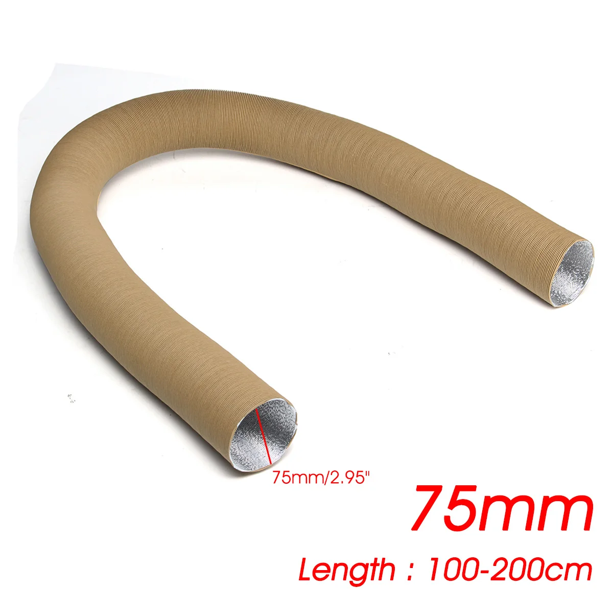 9 42/60/75mm Car Air Heater Ducting Pipe Hose Line Heater Tube for Diesel Parking Heaters For Webasto/Dometic/Planer - Color: 9