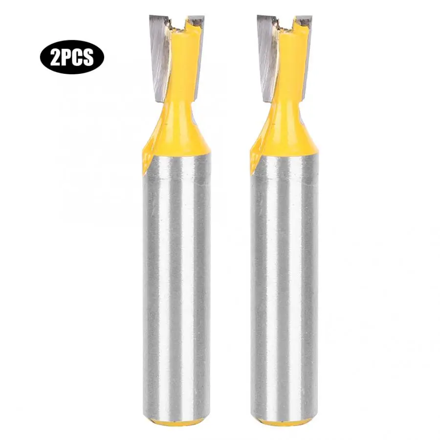 

2Pcs Woodworking Cutter Small Dovetail Bit Slotting Drilling Tool Milling Cutter Router Bit Carbide