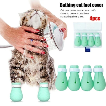 

Papipet Anti-Scratch Pets Cats Grooming Shoes Boots Foot Cover Paw Protector For Bathing