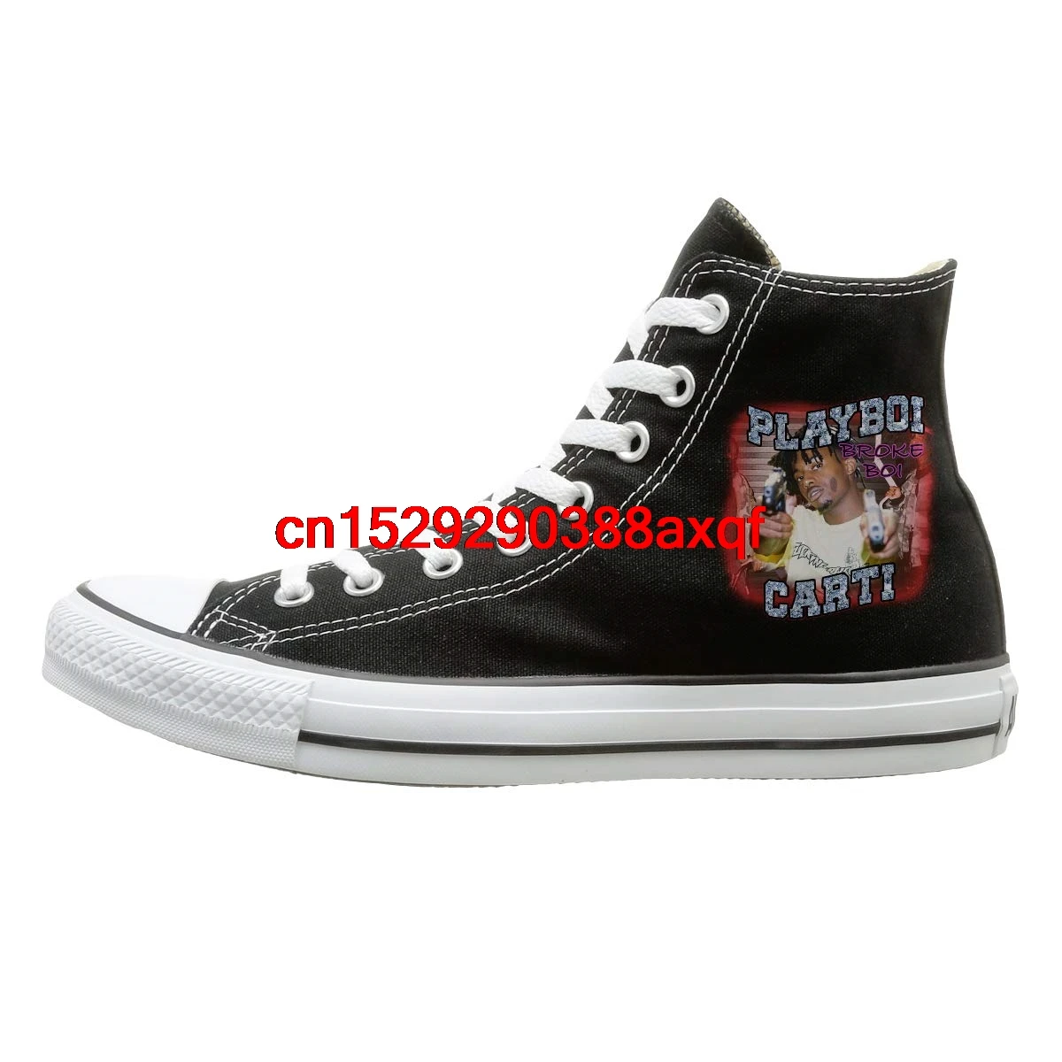

High-top Canvas Shoes Sneaker Playboi Poke It Out-Carti Casual Walking Shoes for Mens Womens