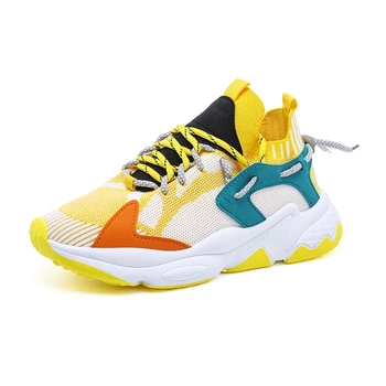 

Dance elder sister 2020 fashion new thick bottom sneakers ladies chunky shoes sneakers ladies shoes a pedal dad breathable mesh