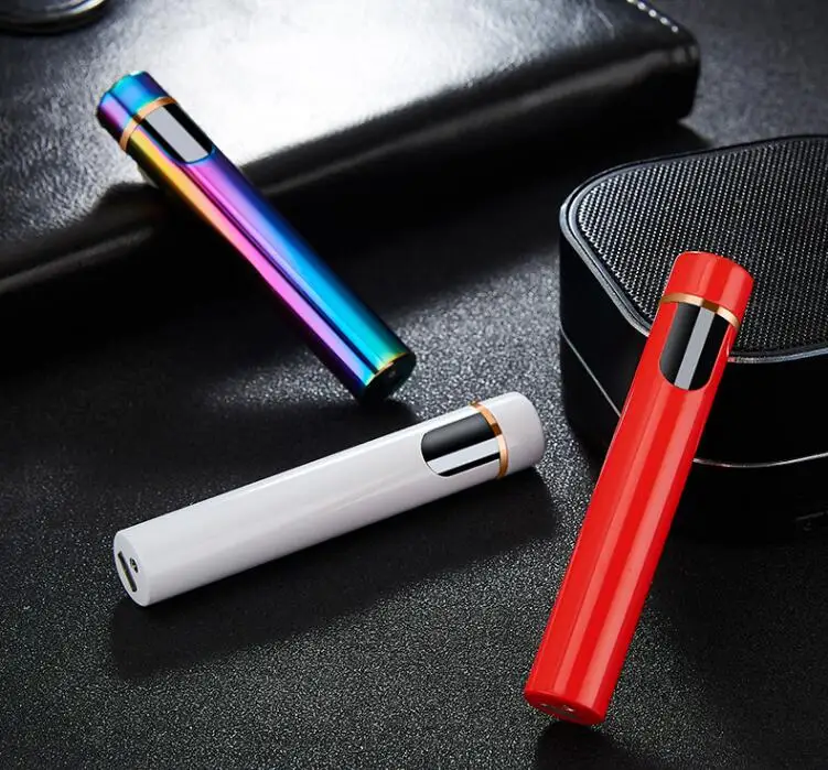 Новая зарядка через usb Электронная Зажигалка Ветрозащитная креативная сенсорная электрическая Вольфрамовая Зажигалка Подарочная мундштук для сигарет с фильтром