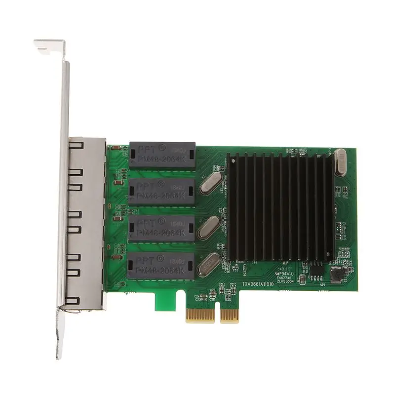Прямая поставка PCI-E x4 Gigabit Ethernet адаптер сетевой контроллер карты ПК RTL8111H-T4 чип