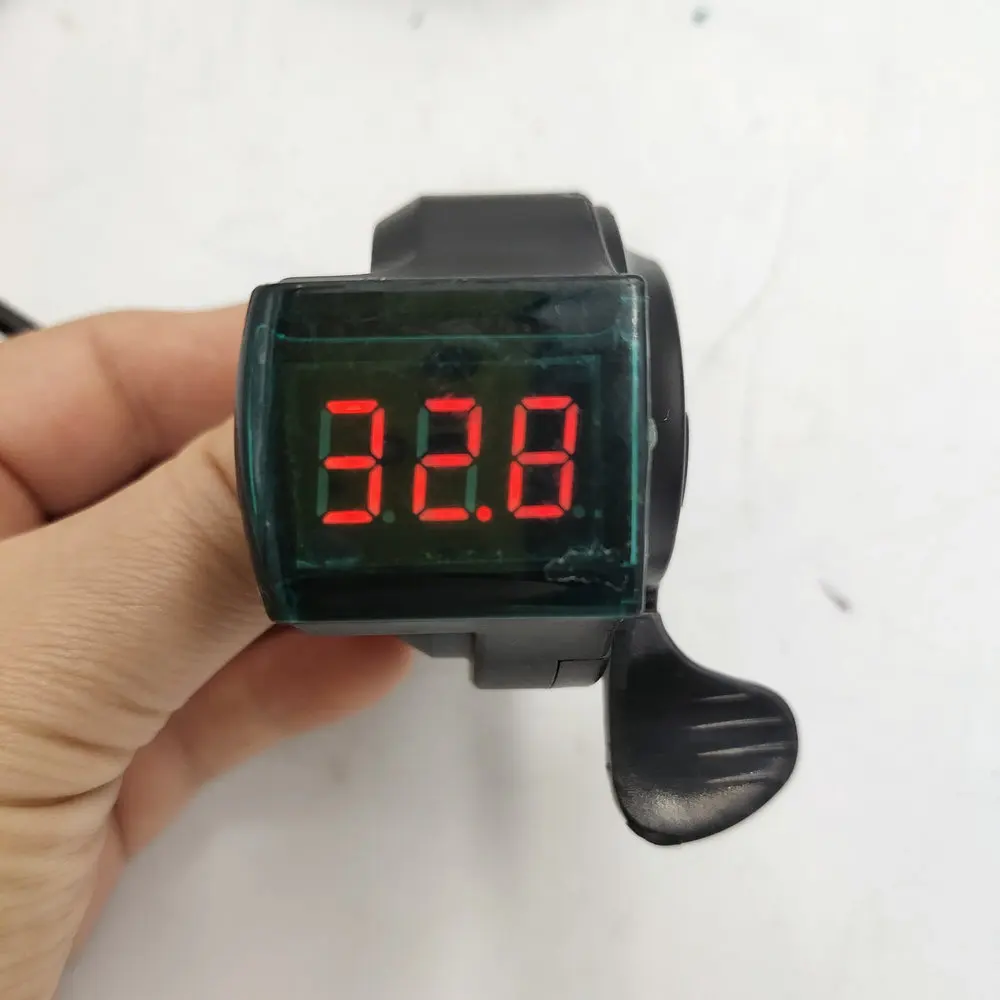 Details about / Thumb Throttle LED Voltage Display for Electric Bicycle Scooter Accessories