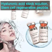 Жидкость с гиалуроновой кислотой и стволовыми клетками регенеративная Пептидная лифтинг лица и наполнение омоложения кожи против старения для пистолета гиалурона