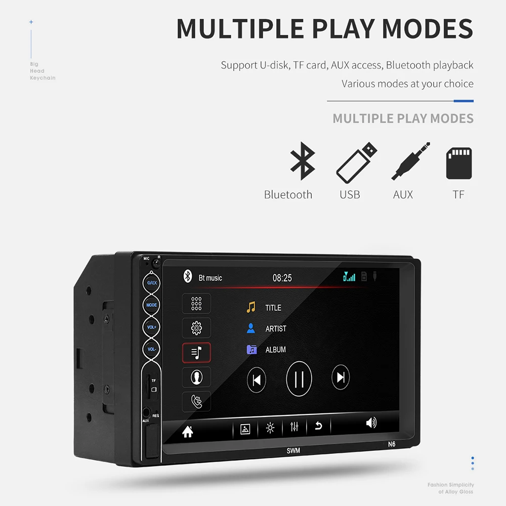 2din Podofo Автомагнитола " сенсорный экран автомобильный мультимедийный плеер Авторадио Bluetooth USB TF FM ISO Android mirror link автомобильный стерео
