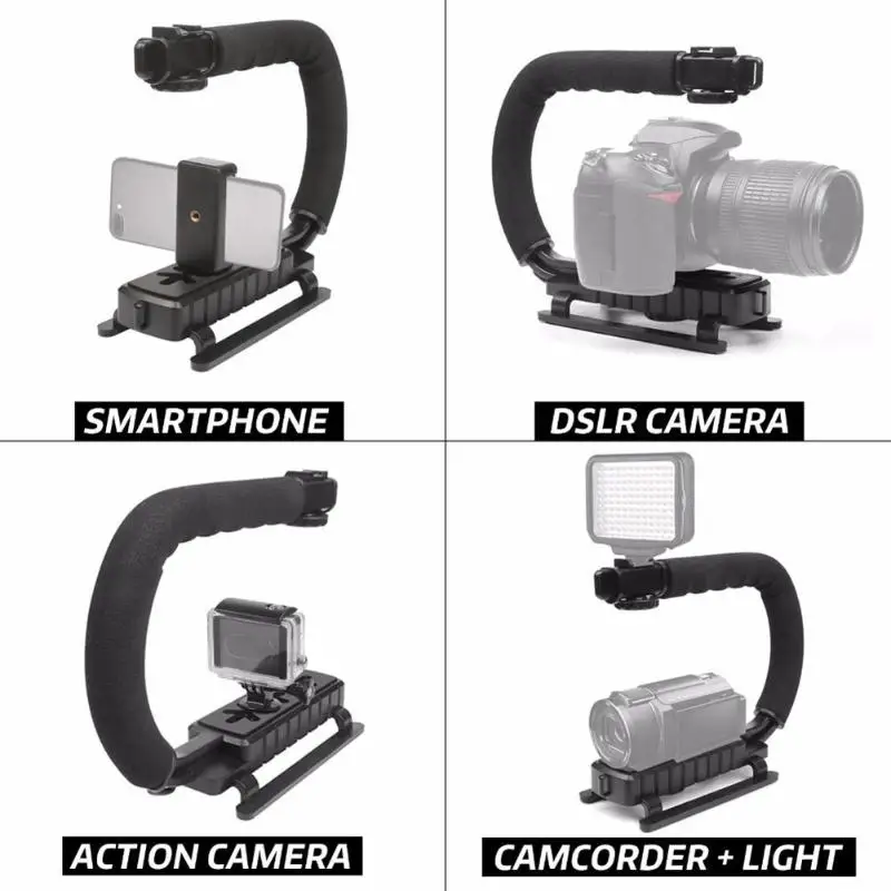 C образный держатель ручка Видео Ручной Стабилизатор для DSLR Gopro Hero камеры
