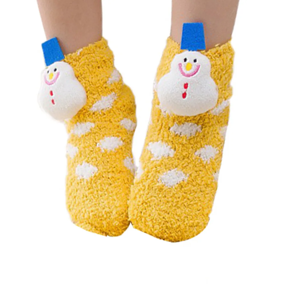 1Pair Socks Girls Boys Baby Mesh Christmas Fashion Print Floral Towel Warm Short Cartoon Thick Socks Christmas носки детские