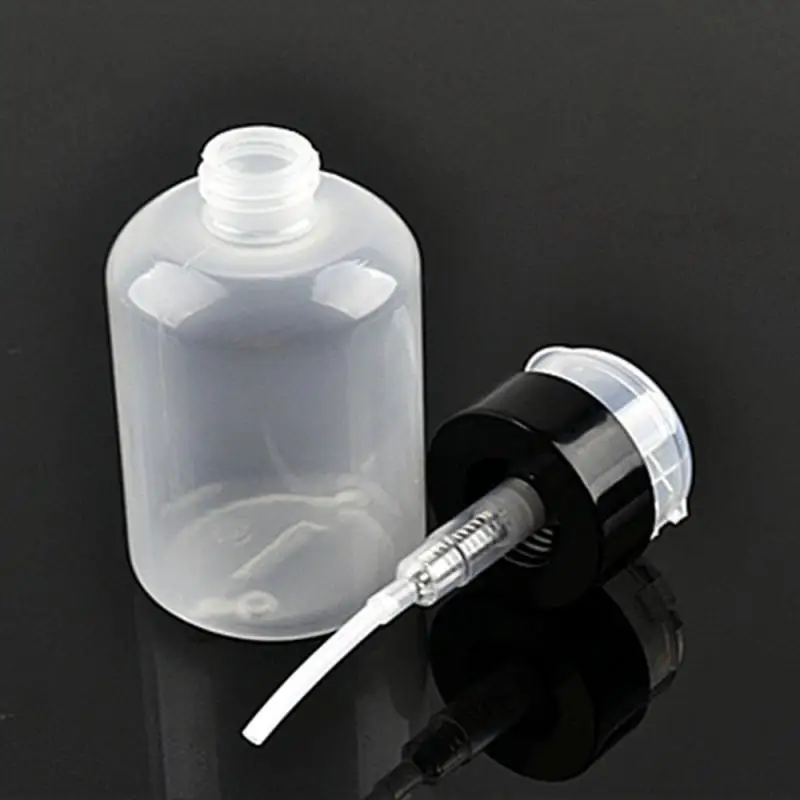 210ml Empty Pump Dispenser Acrylic Gel Polish Remover Cleaner Liquid Container Storage Small Pressure Bottle Storage Bottle