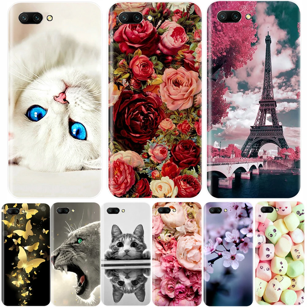 

Phone Case For Huawei Honor 10 9 8 7 Lite Soft Silicone TPU Cute Cat Painted Back Cover For Huawei Honor 7A 7C 7S 7X 8 Pro Case