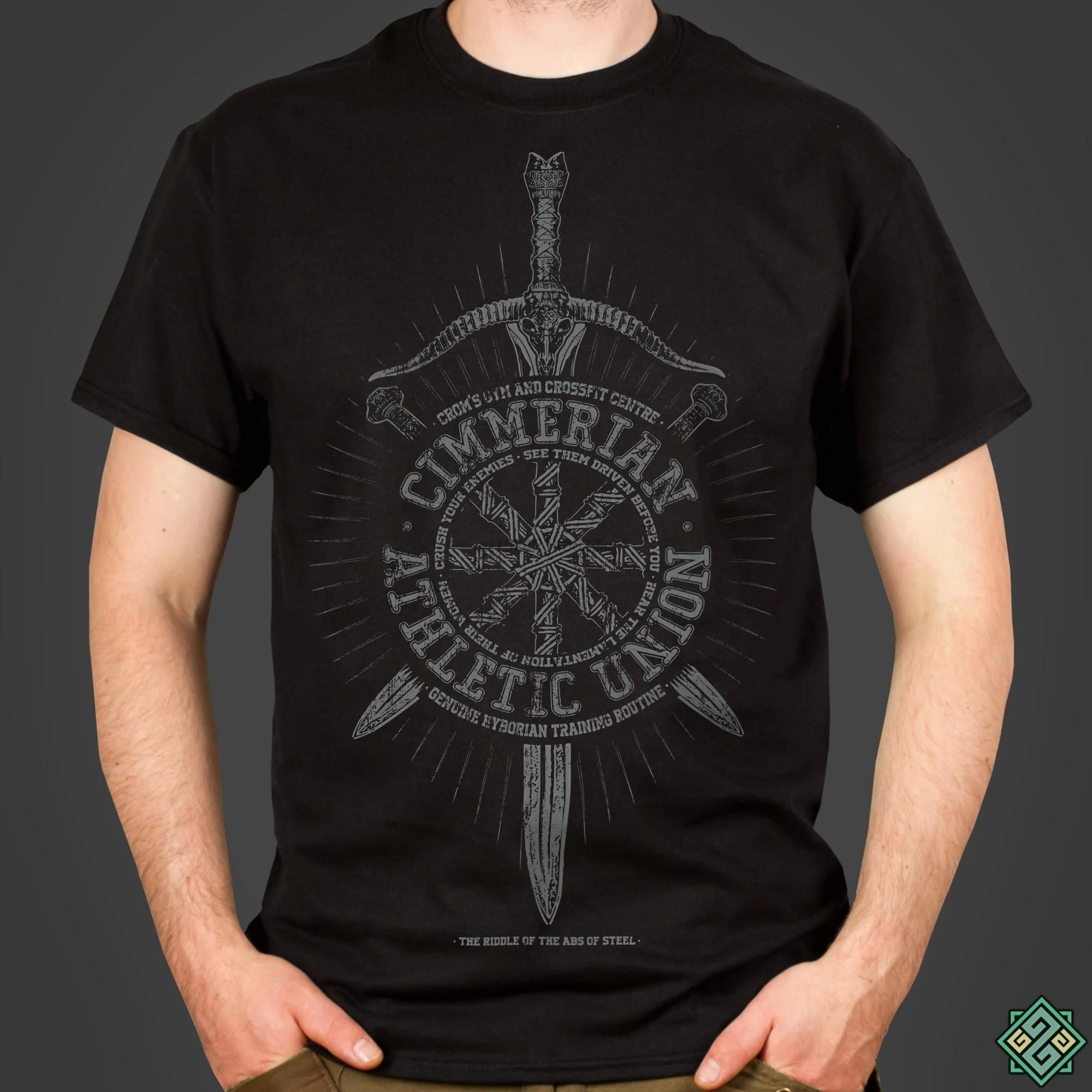 

Abs Of Steel A Conan The Barbarian Inspired Men'S T Shirt Screen Printed By Hand Geek Gift