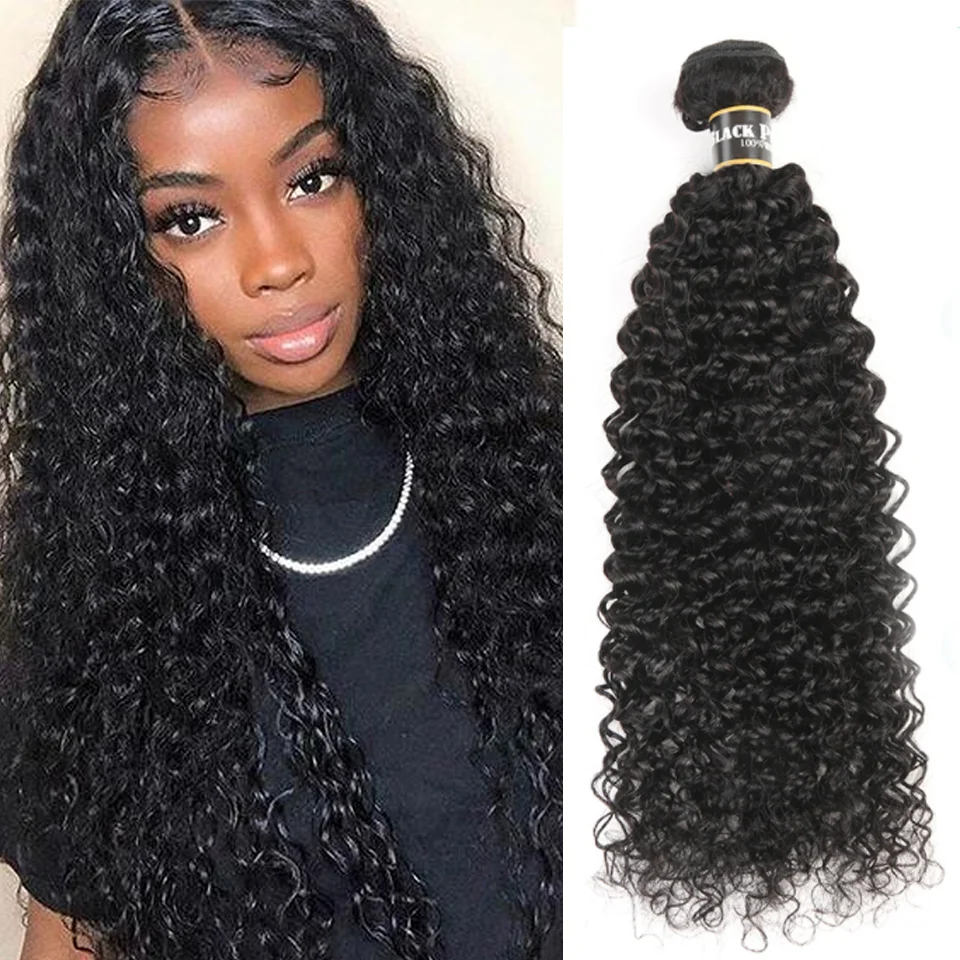 $US $26.60 Black Pearl Pre-Colored Peruvian Hair Weave Bundles Human Hair 1/3/4 Remy Bundles  Hair Weft Curly Weave Hair Extensions