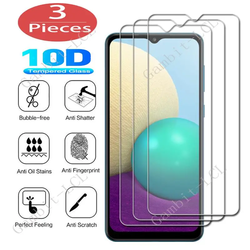 3Pcs Protection Glass For Samsung Galaxy A02 A03s A12 Nacho A22 4G 5G A32 A42 A52 A52s A72 Tempered Screen Protective Cover Film