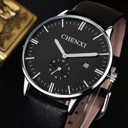 

Genuine Product Dawn Watch MEN'S Watch Belt Watch Waterproof Business MEN'S Watch Quartz Watch Men's 060 Leather Belt