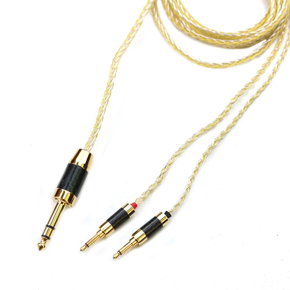 HI end Replacement Headphones Cable 3 5mm 6 35mm To 2 X 3 5mm Audio Upgrade Cable For Meze 99 Classics Focal Elear Headphones