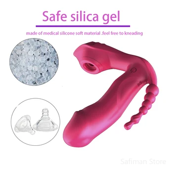 3 in 1 Suck Vibrator Model 7 Oral Suck Clitoral Stimulator Sexual Vagina Anal Vibrator Female Remote Control Wearable Sex Toy 6