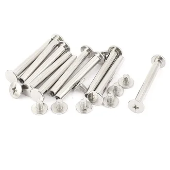 

Scrapbook Photo Albums M5x40mm Nickel Plated Binding Screw Post 10pcs