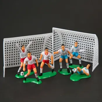 

8pcs/set Doll Birthday Football Game Pastry Art With Goal Gate Cake Topper Decoration Home Decor Baking Cute Party Supplies
