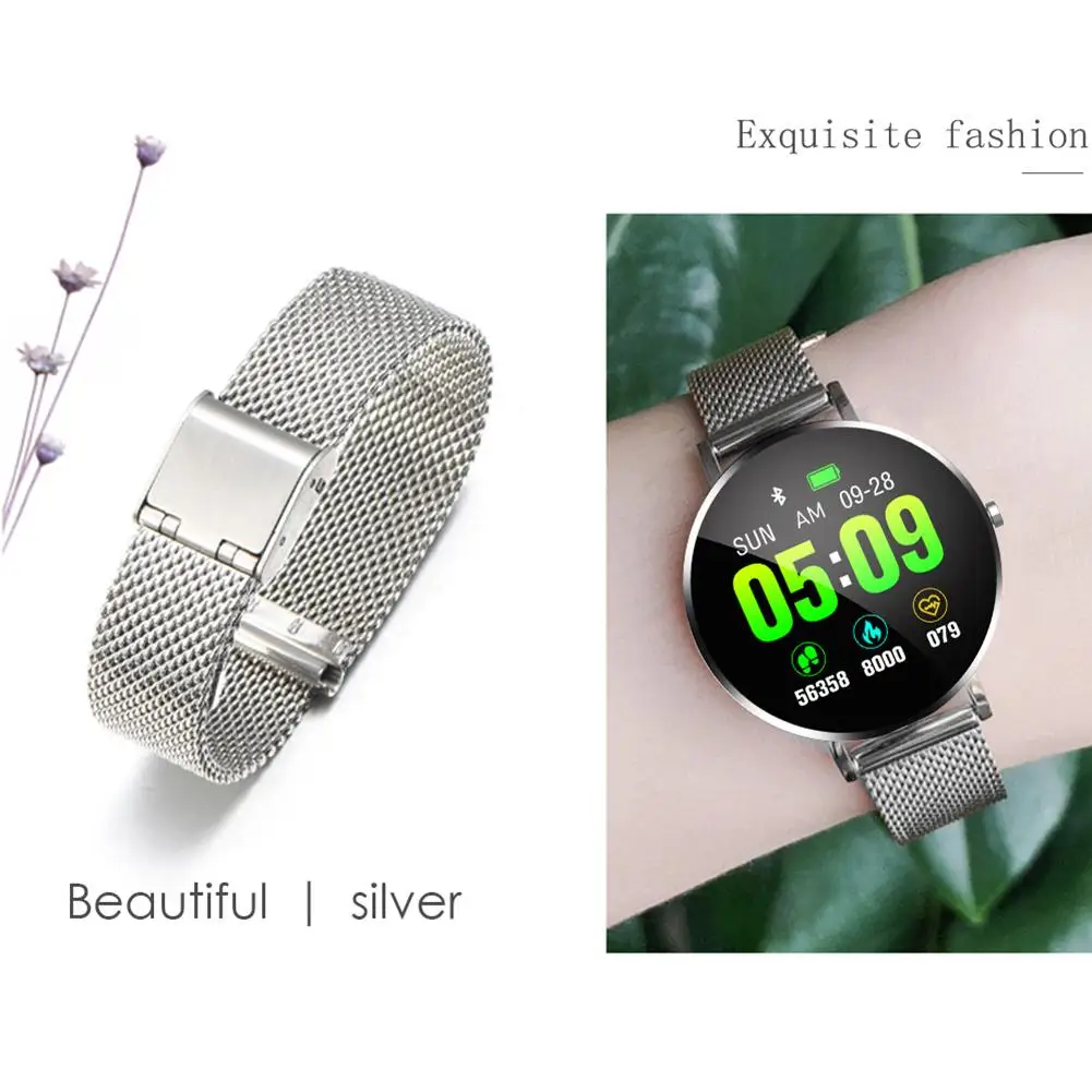 F25 Full Touch Round Screen Smart Bracelet IP67 Waterproof Heart Rate Blood Pressure Monitoring Health Reminder Smart Watch