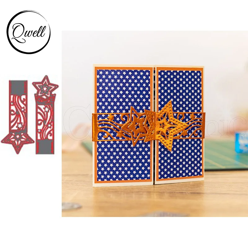 

QWELL Star металлические режущие штампы для скрапбукинга и изготовления открыток, тиснение, ремесло, новинка 2019, штампы