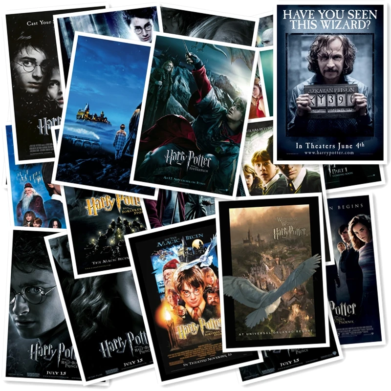 Academy of Magic Potter 20/шт ПВХ серии наклейки классический креативный дизайн коллекция подарок высокое качество печати - Цвет: Серый