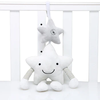 

Baby Toys for Stroller Music Star Jingles When Shook Crib Hanging Newborn Mobile Rattles Cute Educational Plush Toys