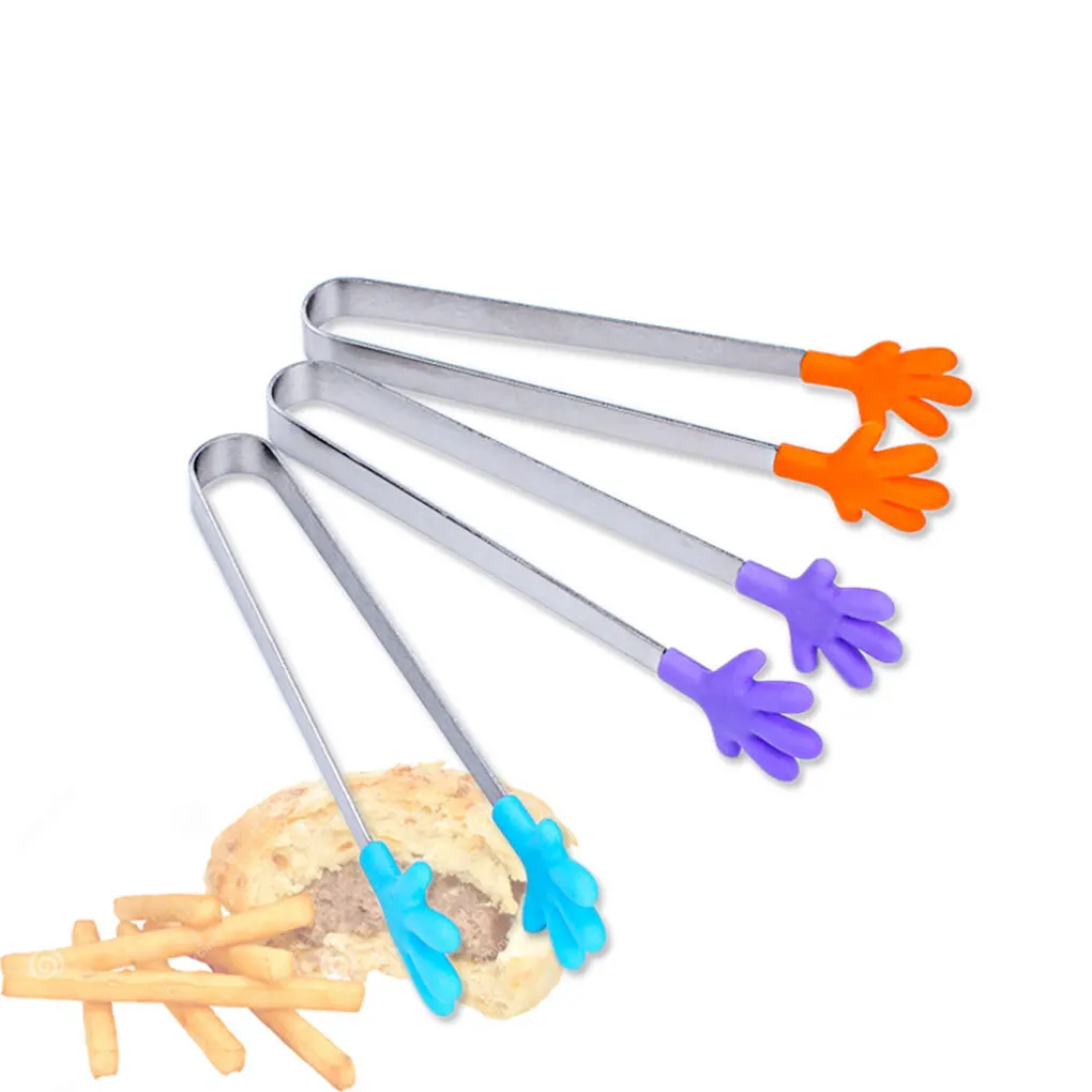 Щипцы для сервировки салата и барбекю ручка из нержавеющей стали посуда