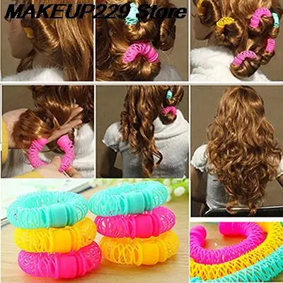 8 Pcs/Lot Magic Curler Hair Rollers Curls Roller Lucky Donuts Curly Styling Make Up Tools Accessories For Woman Lady | Красота и