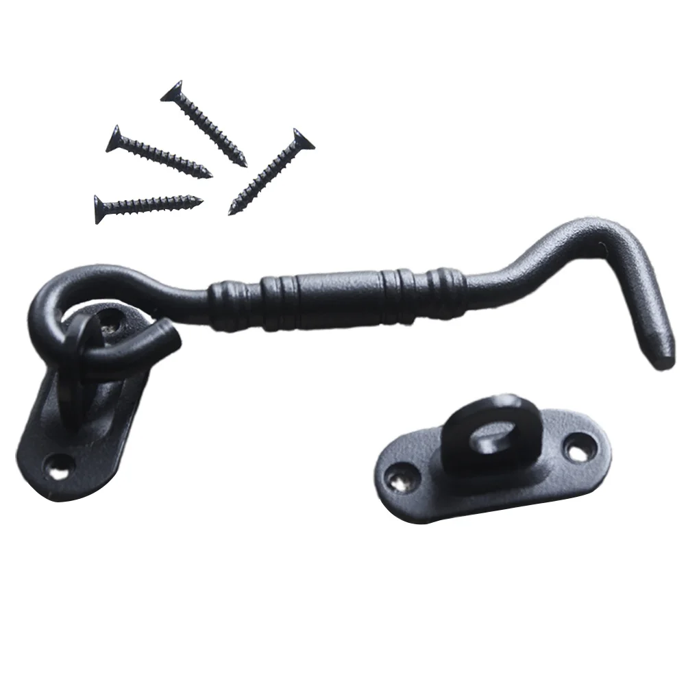 

1 Set Multi-Purpose Fixing Catch Holder Heavy Duty With Screws Door Window Cabin Hook Shed Gate Decorative 201 Stainless Steel