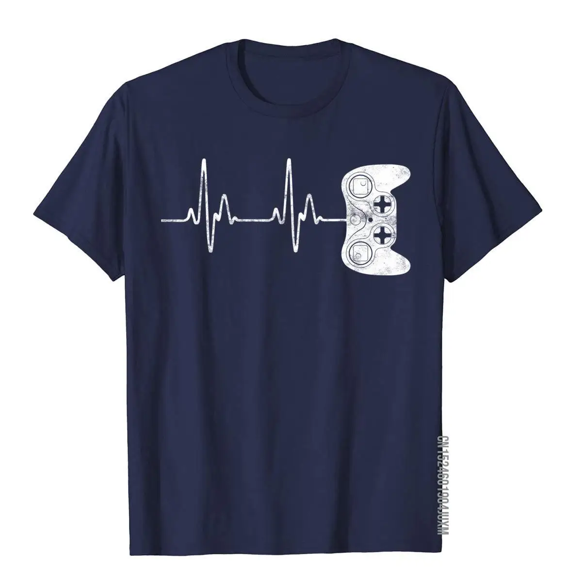 Gamer Heartbeat Long Sleeve Video Game Lover Gift Shirt Long Sleeve T-Shirt__97A1436navy