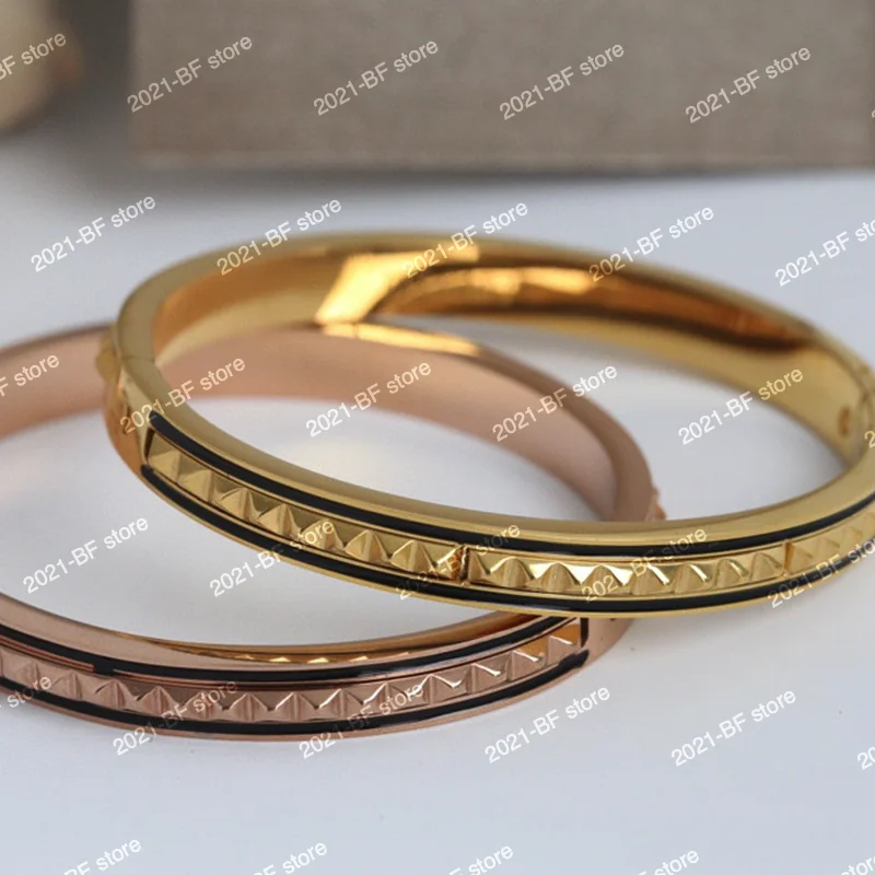 Заклепки из нержавеющей стали браслеты для женщин модные мужские Роскошные