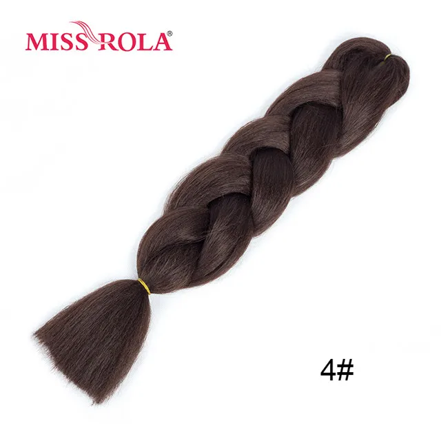 Miss Rola Synthetic Support Wholesale 100g 24 Inch Jumbo BraidsPink Green Yellow High Temperature Fiber Ombre Hair Extensions 4