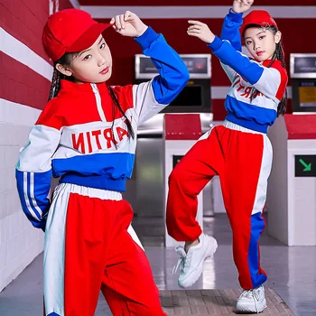 

Hip Hop Costumes Winter Street Dancer Clothing Children Cheerleading Performance Rave Outfit Jazz Modern Stage Wear DNV12379