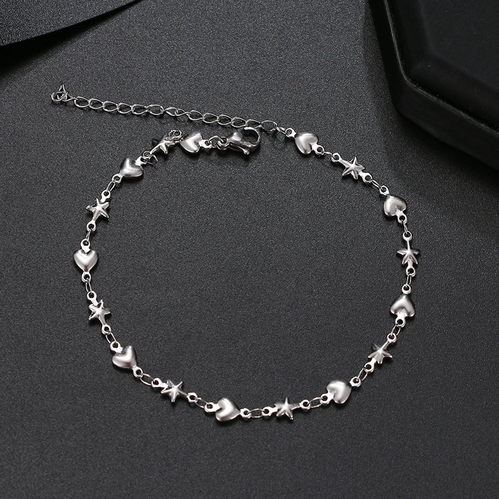 Anklets Retail Price R650 Stainless Chain Heart Star Anklets DO NOT